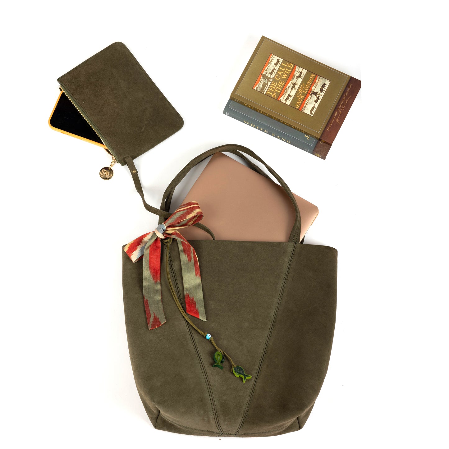 Bosphorus Breeze Suede Tote Bag