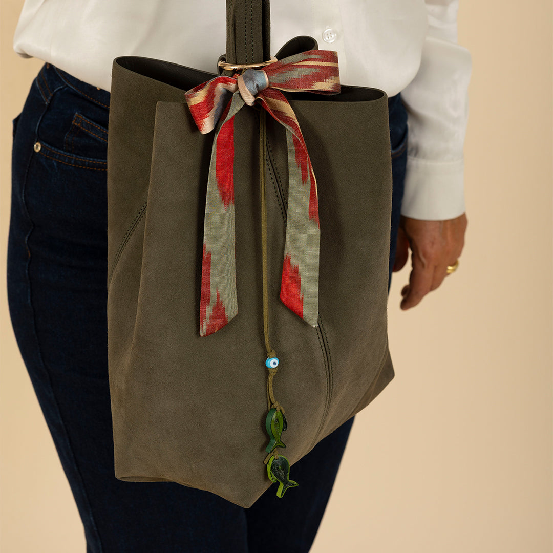Bosphorus Breeze Suede Tote Bag