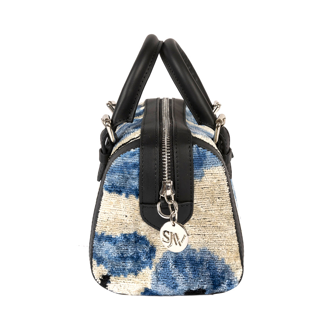 Mignon Flowers Mini Duffle Ikat Bag