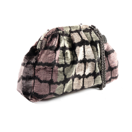 Victoria Ikat Multicolour Bag - Smoke / Aubergine