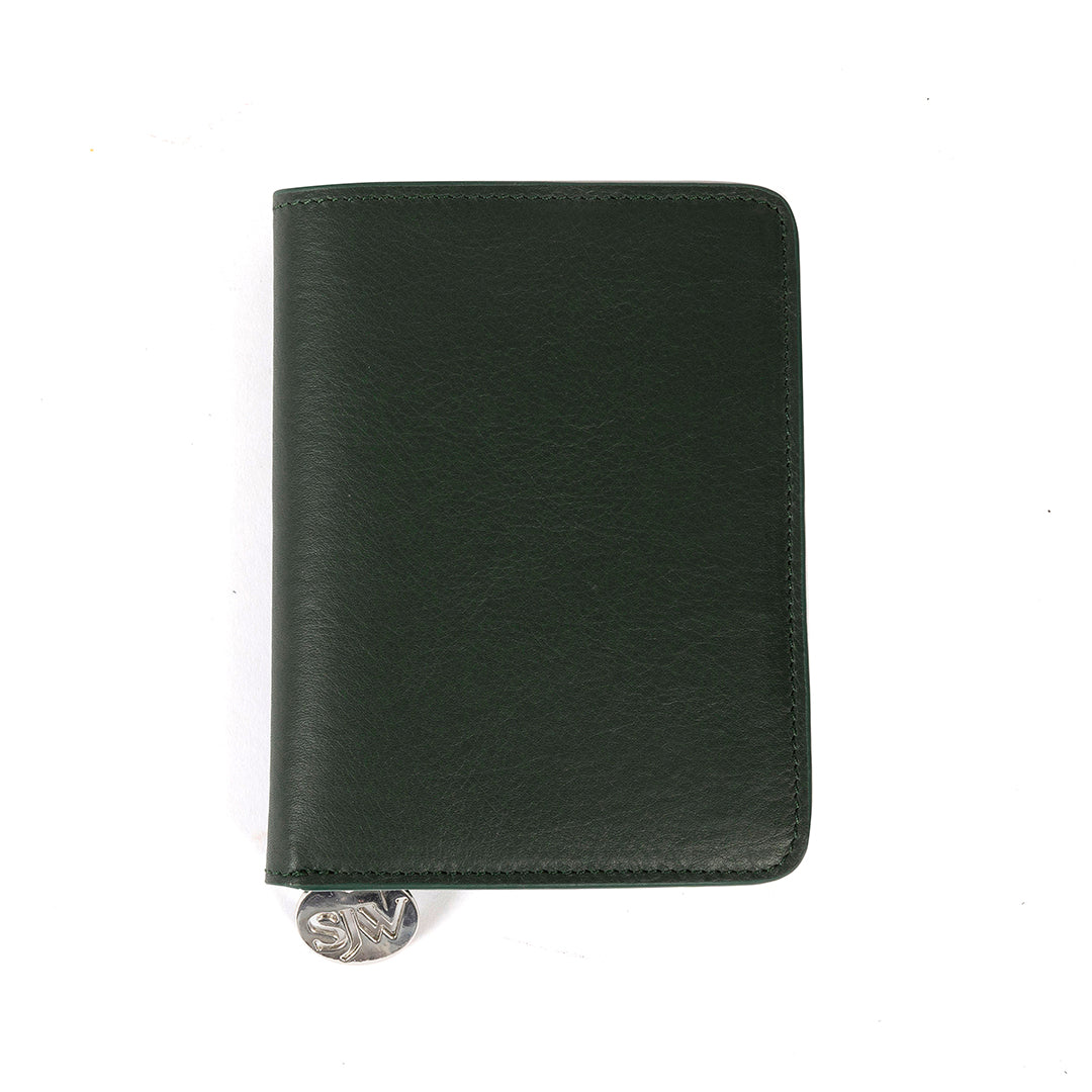 Alma Leather Travel Wallet-Hunter Green