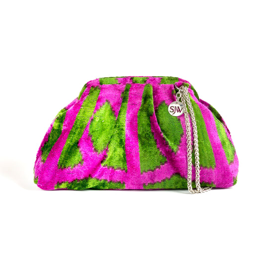 Victoria Ikat Bag Magenta/Green