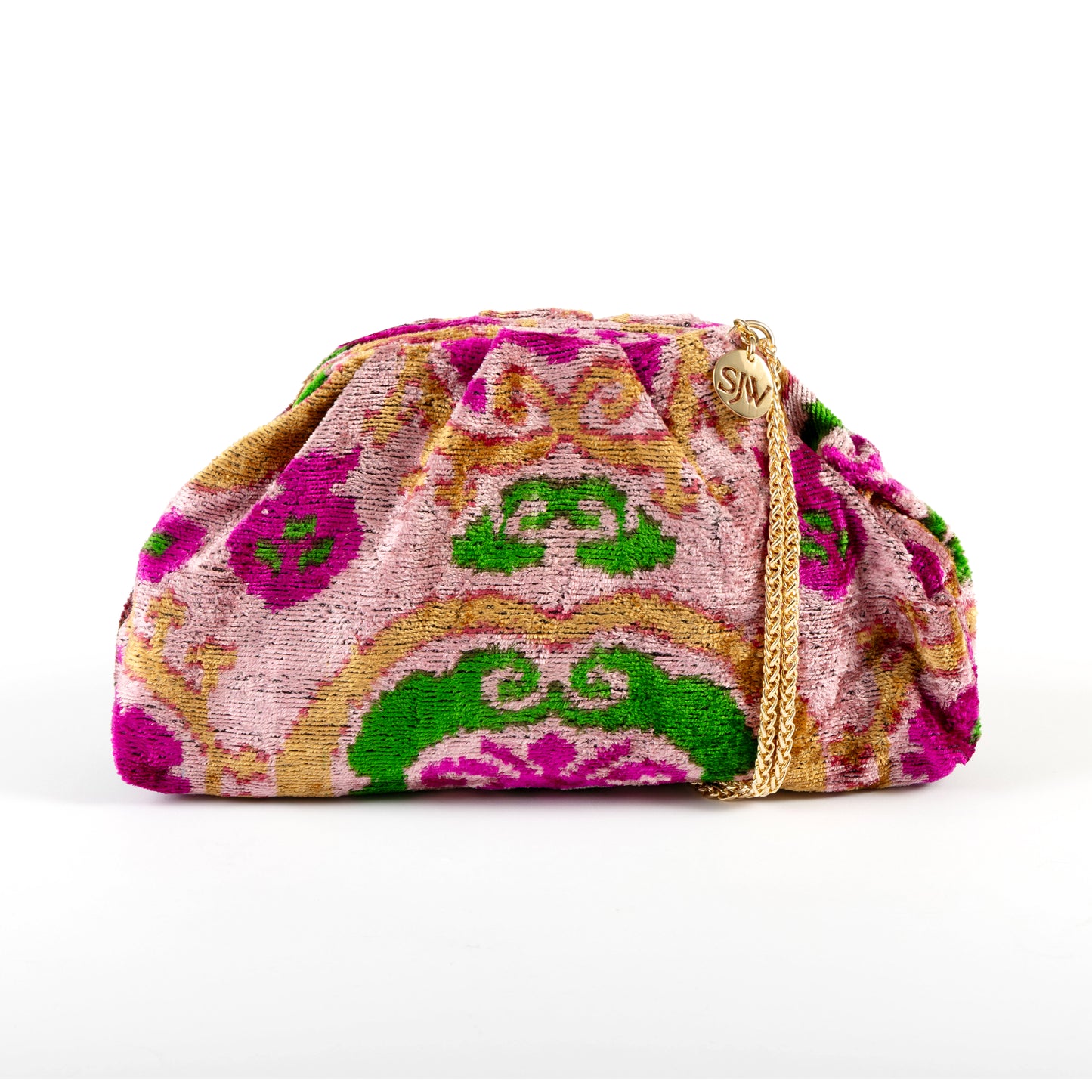 Victoria Ikat Multicolour Bag - Pink/ Shocking Pink/ Wine/ Emerald