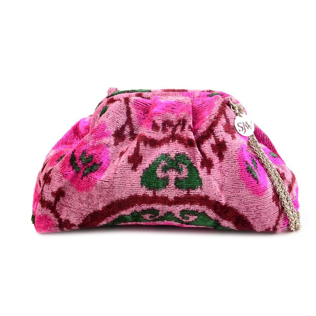 Victoria Ikat Multicolour Bag - Pink/ Shocking Pink/ Wine/ Emerald