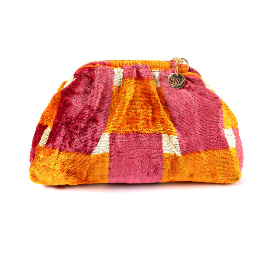Victoria Ikat Multicolour Bag - Pink, Orange