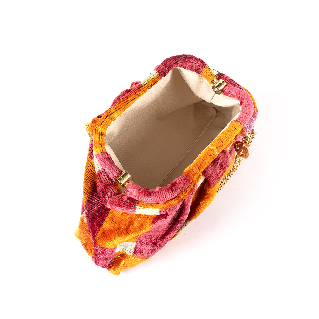 Victoria Ikat Multicolour Bag - Pink, Orange