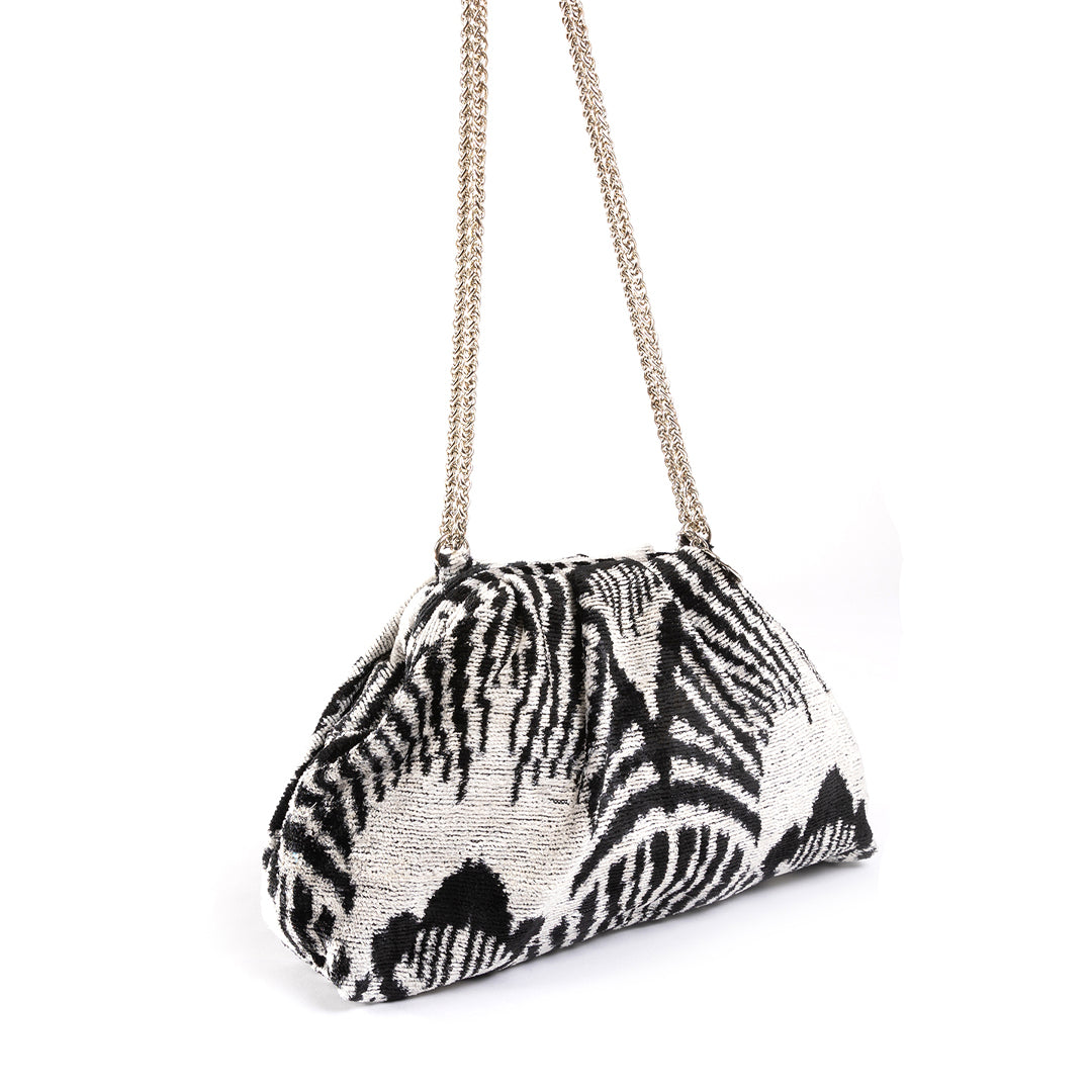 Victoria Ikat Multicolour Bag - Black/Ivory