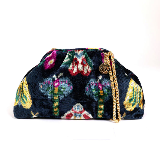 Victoria Ikat Multicolour Bag - Navy/ Yellow/ Magenta