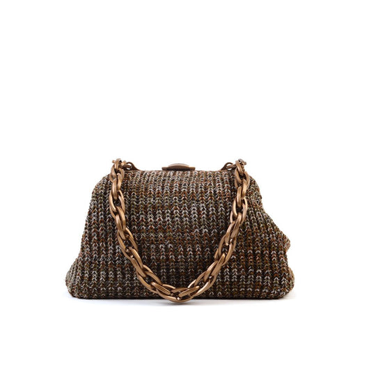 Balmoral Knitted Purse Clutch - Heather mix - SJW BAGS LONDON