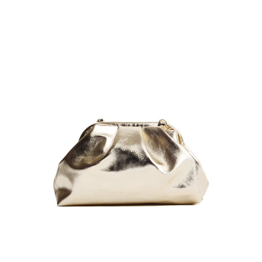 Greville Metallic Clutch Bags - Gold - SJW BAGS LONDON