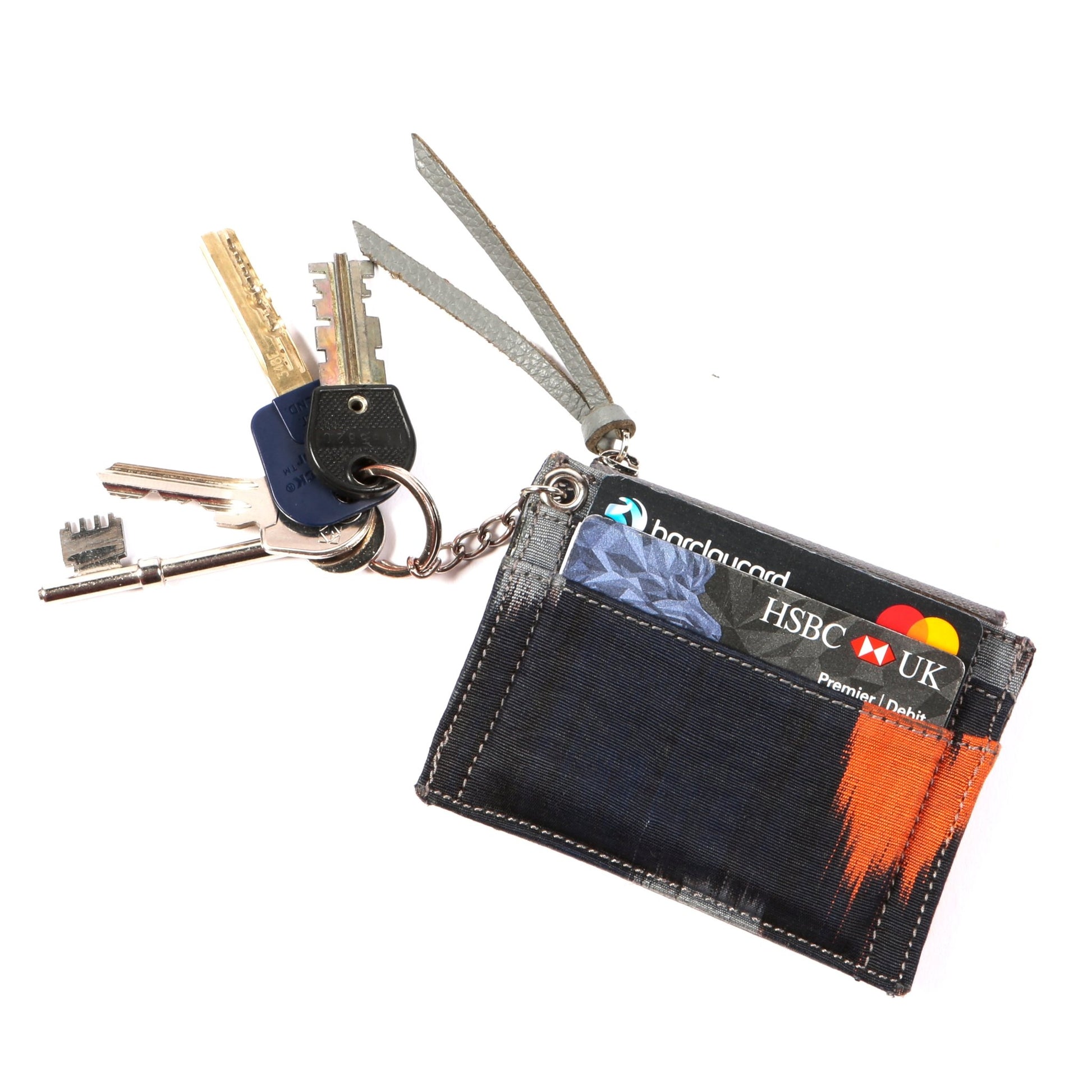 Ikat Mini Wallet Card Holder with keychain - SJW BAGS LONDON