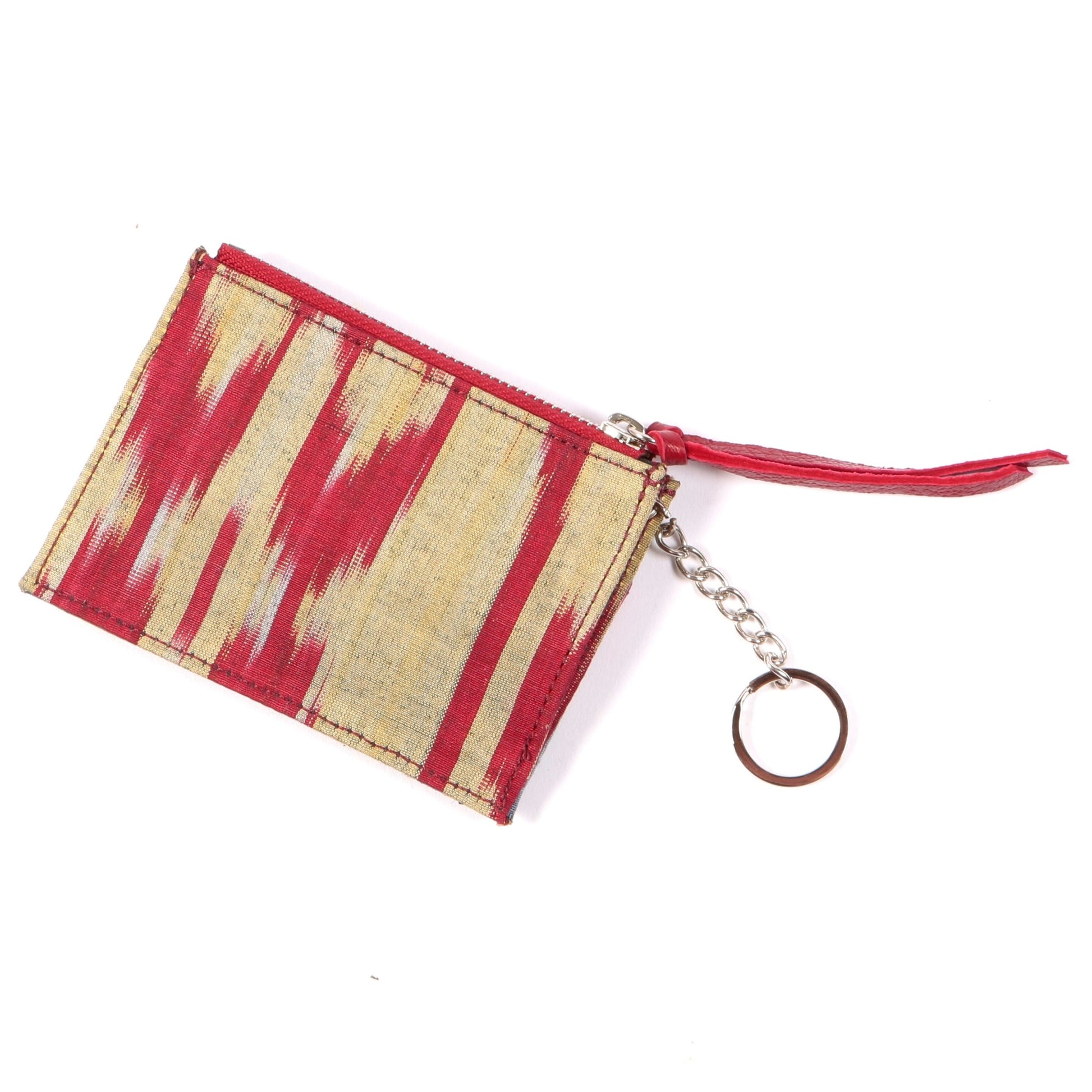 Ikat Mini Wallet Card Holder with keychain - SJW BAGS LONDON