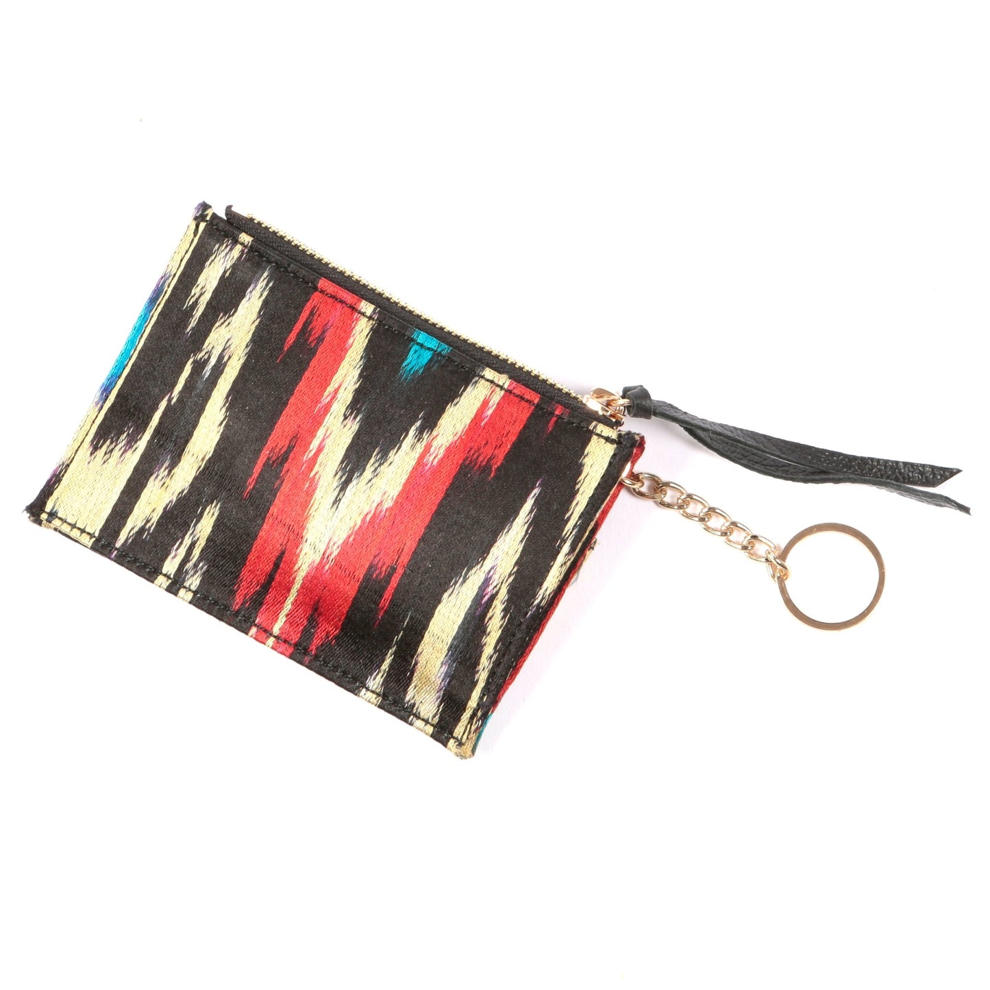 Ikat Mini Wallet Card Holder with keychain - SJW BAGS LONDON