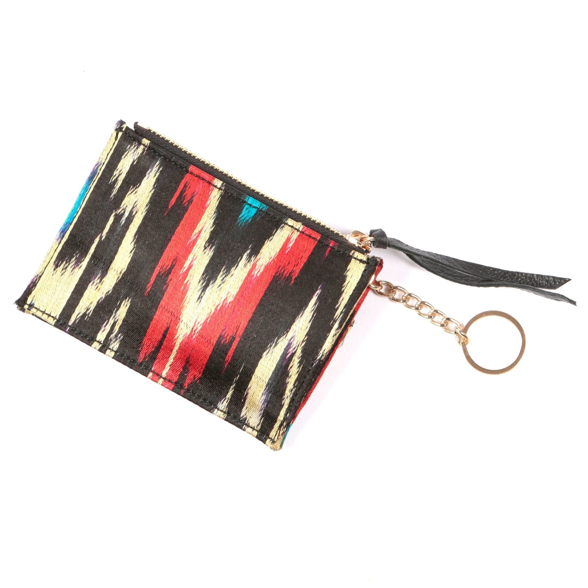 Ikat Mini Wallet Card Holder with keychain - SJW BAGS LONDON