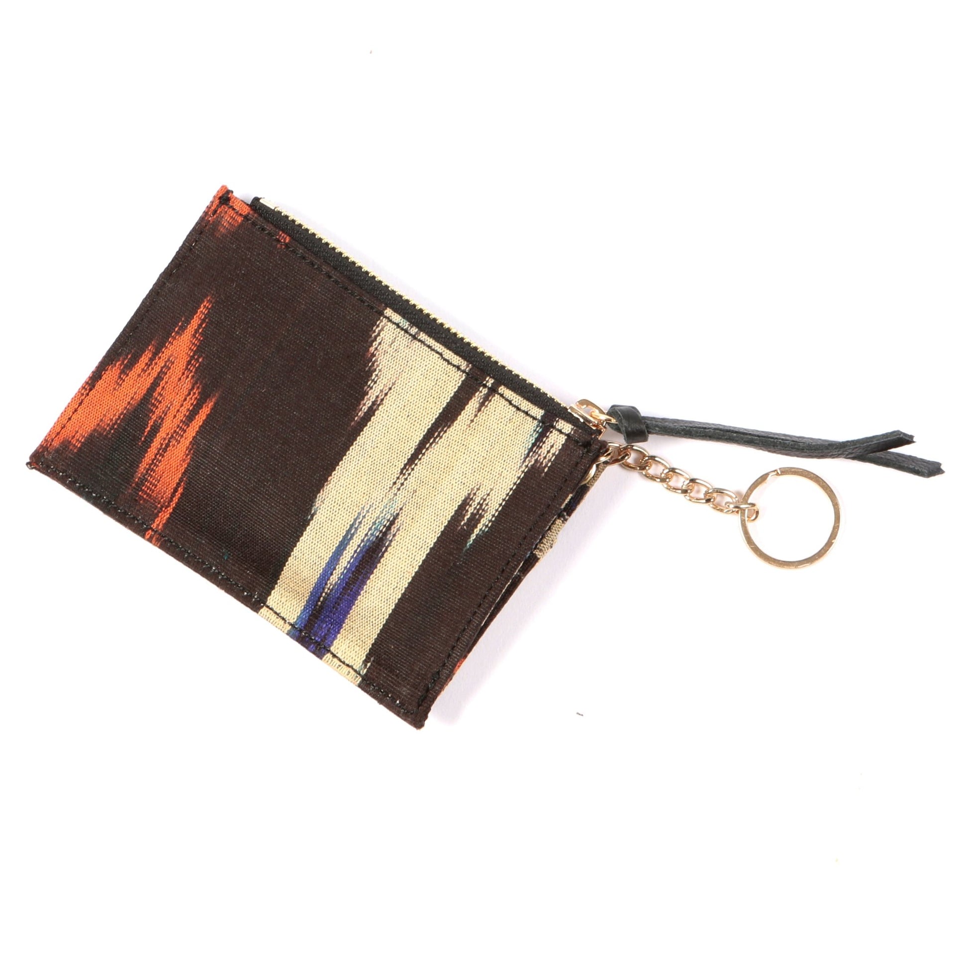 Ikat Mini Wallet Card Holder with keychain - SJW BAGS LONDON