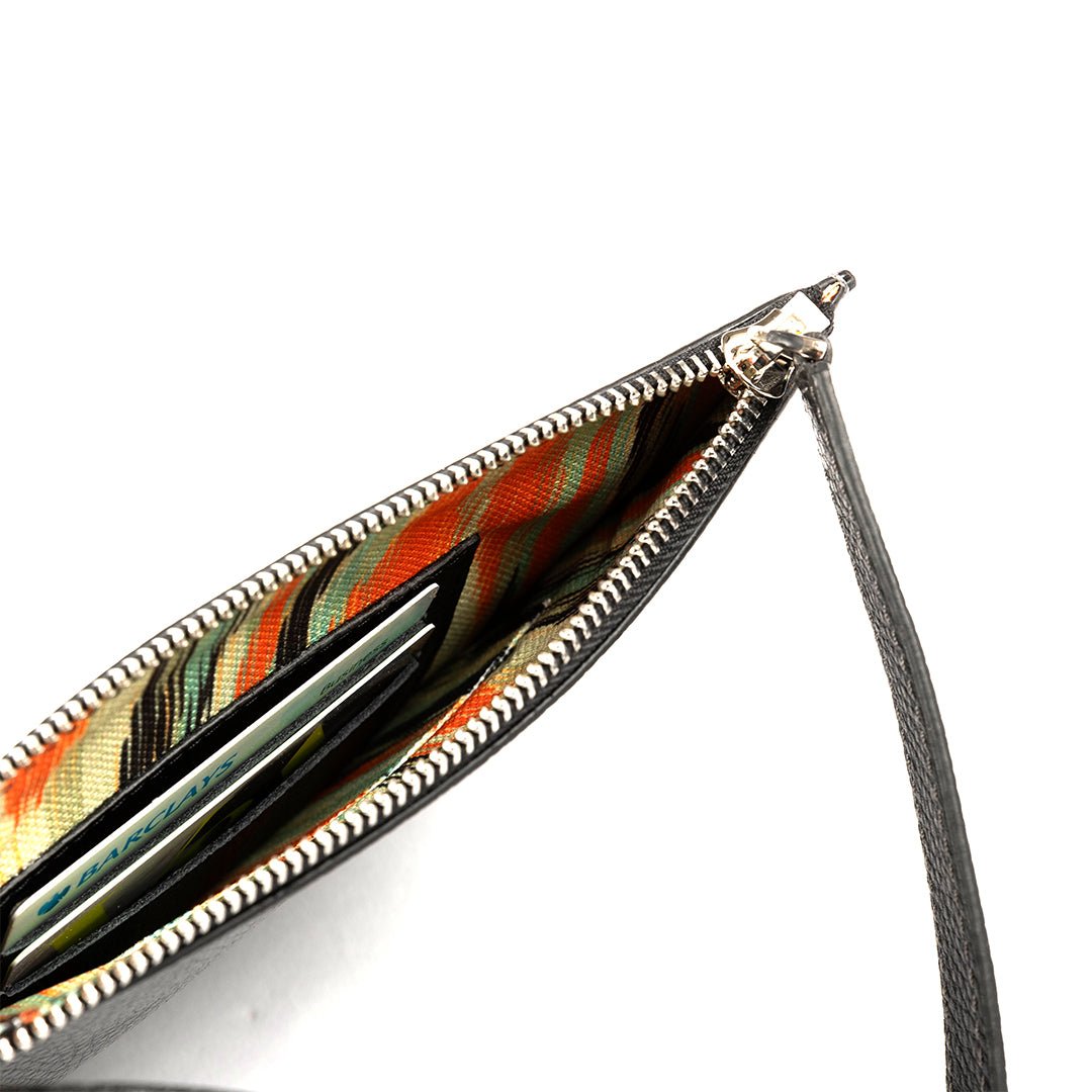 Marissa Leather Clutch/Wristlet- Black - SJW BAGS LONDON