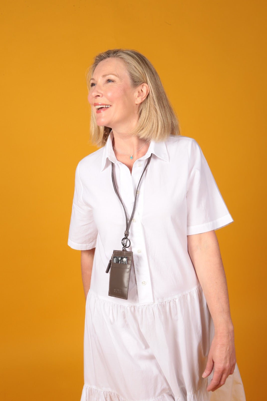 Nicky Leather Neck Wallet In Dark Chocolate - SJW BAGS LONDON