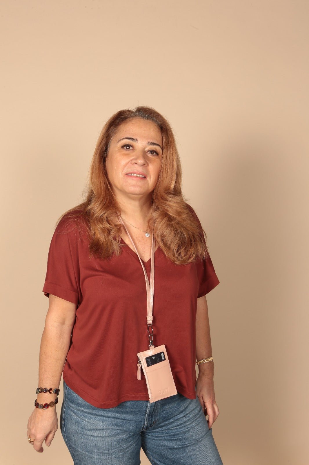 Nicky Leather Neck Wallet In Powder Pink - SJW BAGS LONDON