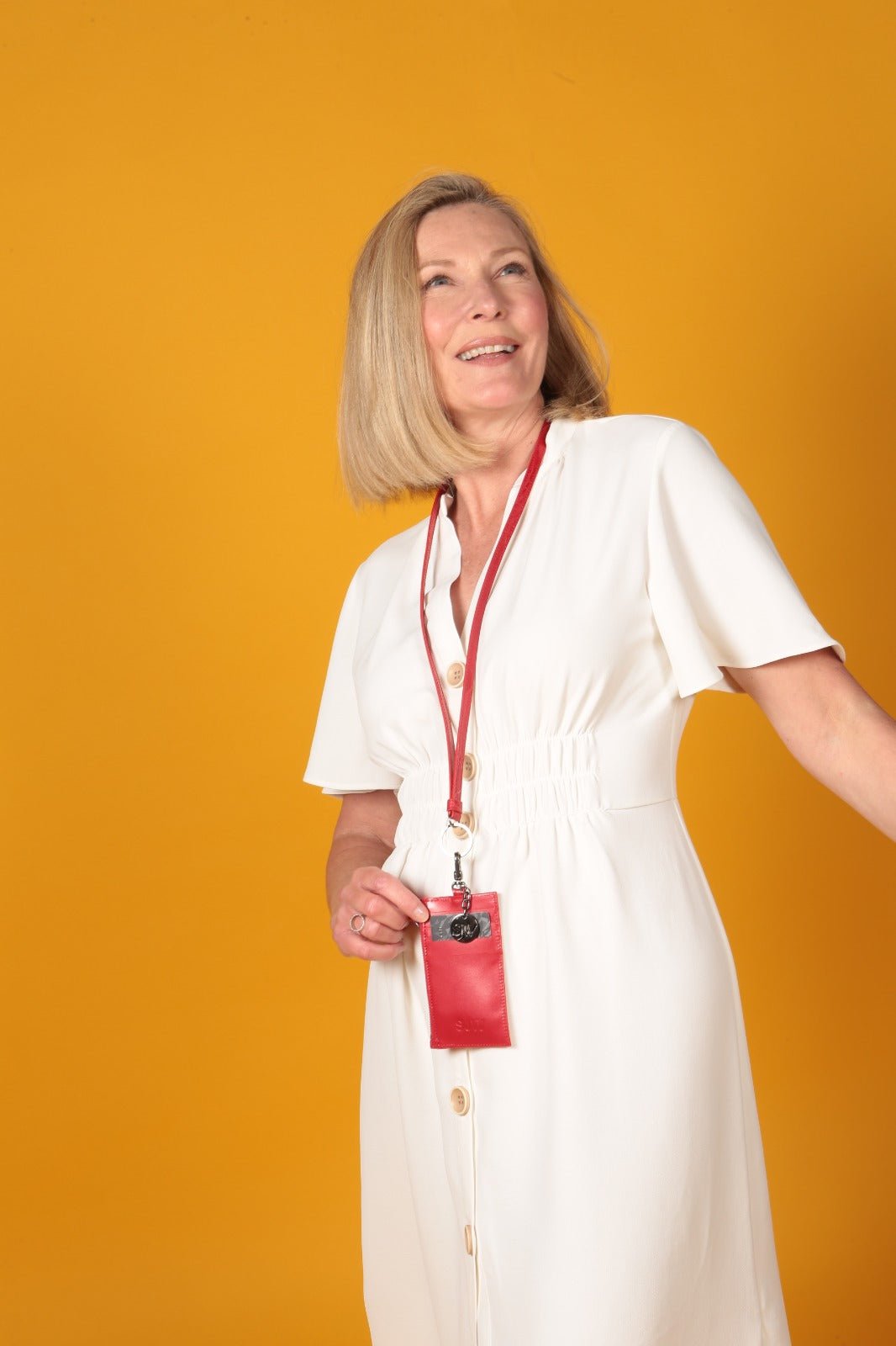 Nicky Leather Neck Wallet In Red - SJW BAGS LONDON