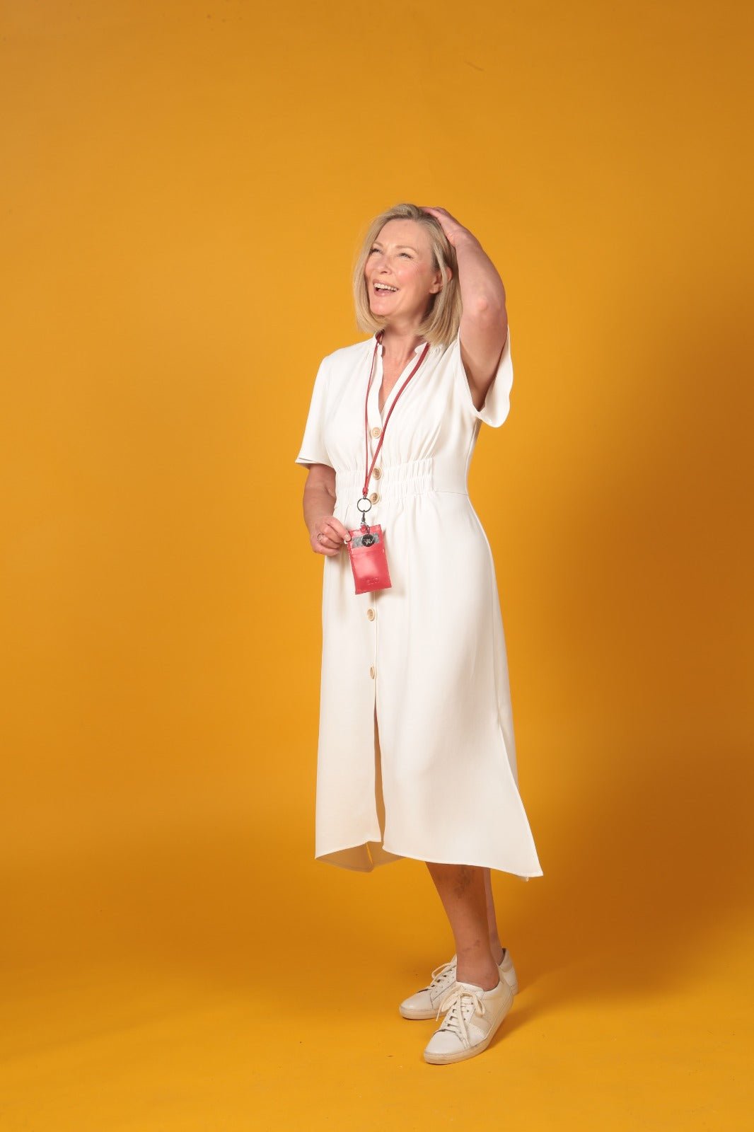 Nicky Leather Neck Wallet In Red - SJW BAGS LONDON