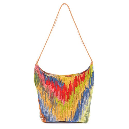 Regents Multicolour Vegan Velvet Boho Bag - SJW BAGS LONDON