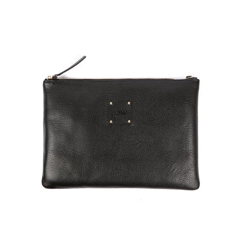 TOWNSHEND CLUTCH/BAG-BLACK - SJW BAGS LONDON