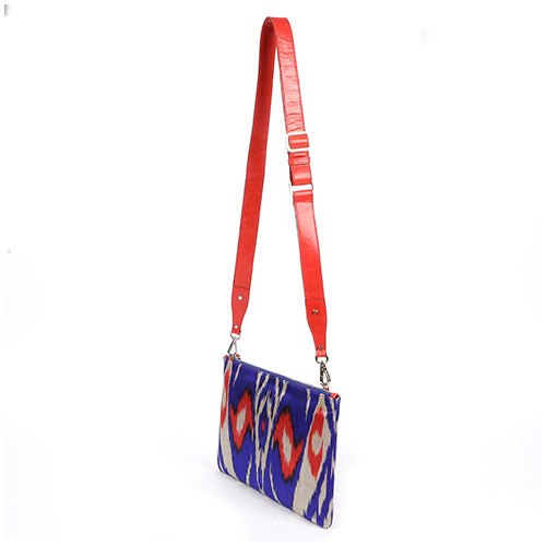VIOLET IKAT CLUTCH/BAG - SJW BAGS LONDON