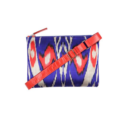 VIOLET IKAT CLUTCH/BAG - SJW BAGS LONDON