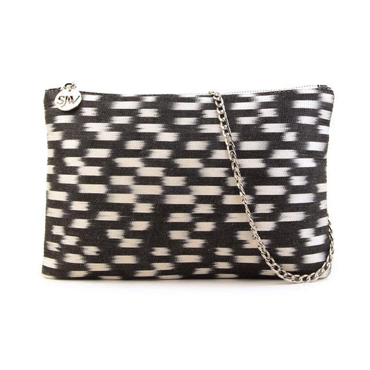 Aquila Ikat Clutch Bag - Black