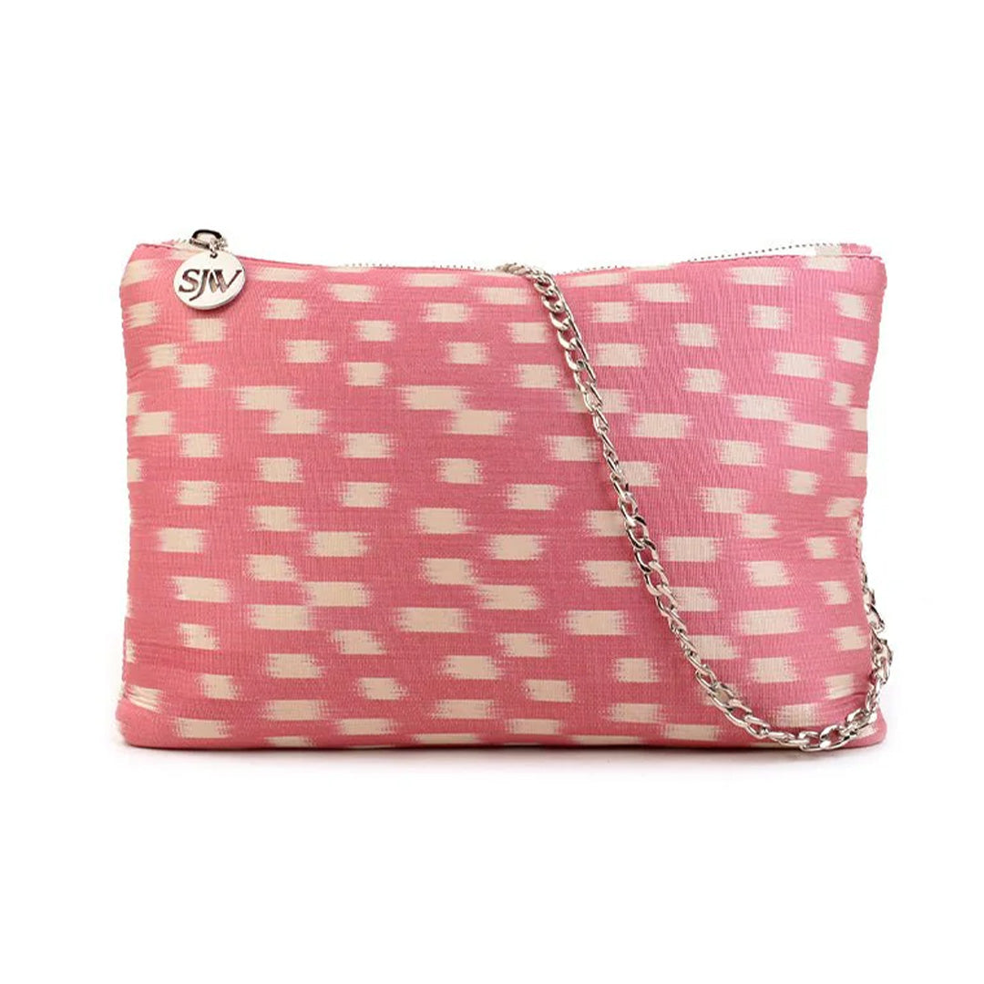 Aquila Ikat Clutch Bag - Pink