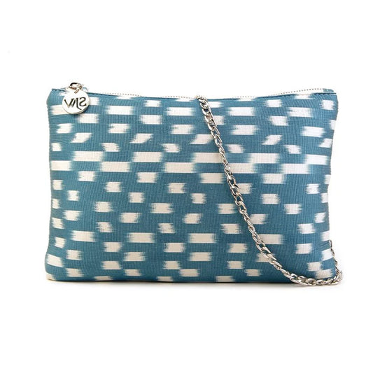 Aquila Ikat Clutch Bag - Storm Blue