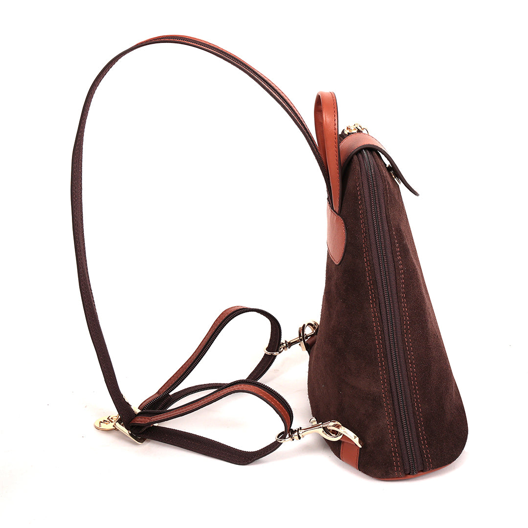 Cacao Whisper Suede Backpack