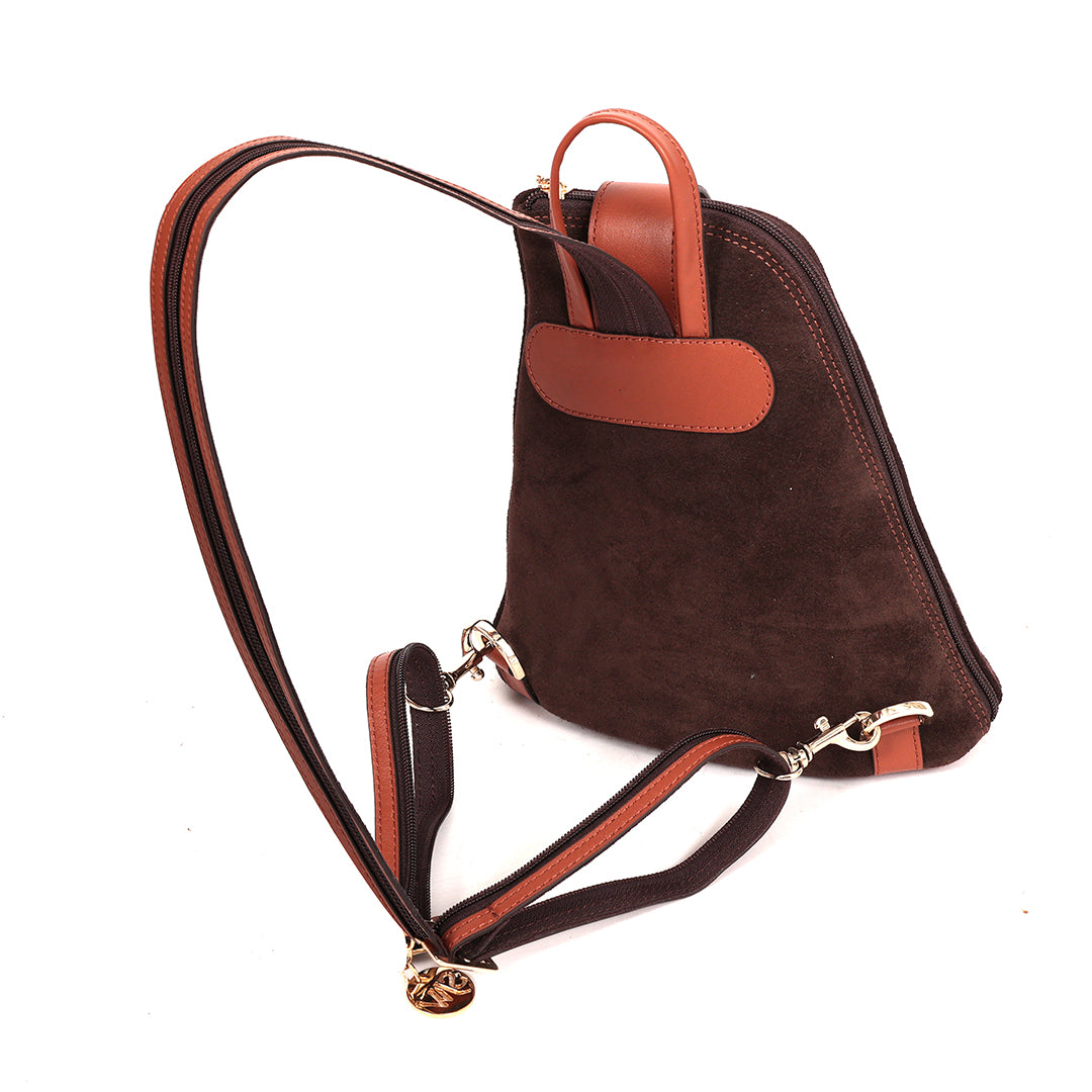 Cacao Whisper Suede Backpack
