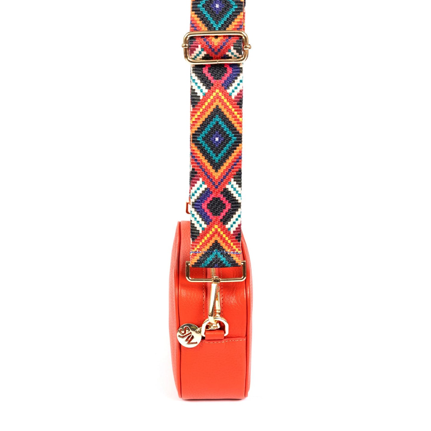 Little Venice Leather Bag with two interchangeable straps - Burnt / Orange