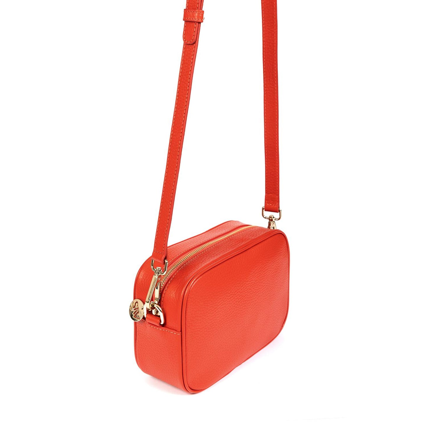 Little Venice Leather Bag with two interchangeable straps - Burnt / Orange