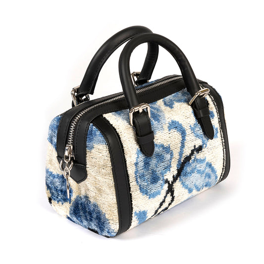 Mignon Flowers Mini Duffle Ikat Bag