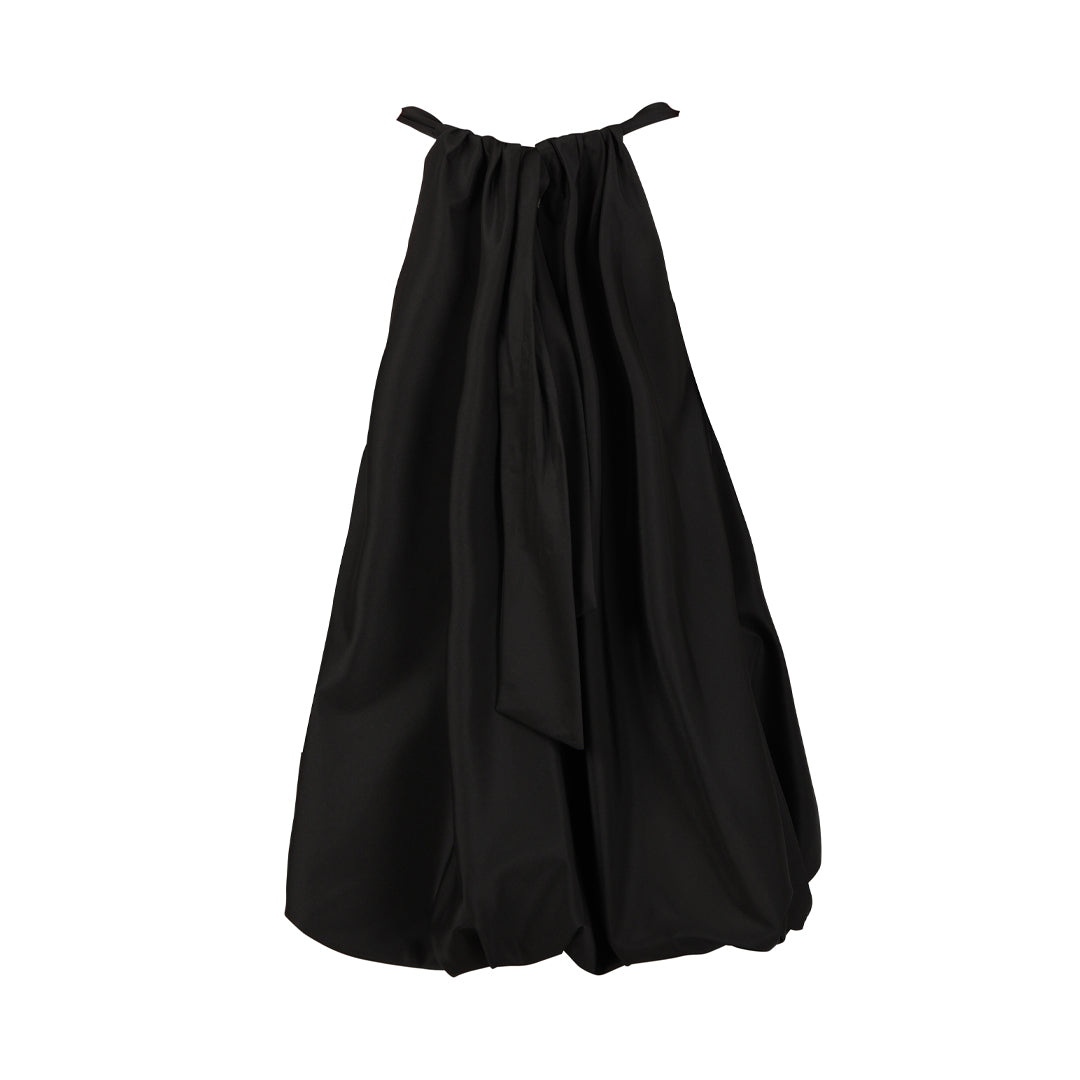 Parisienne Puff Halterneck Black Dress + Victoria Bag Set 4