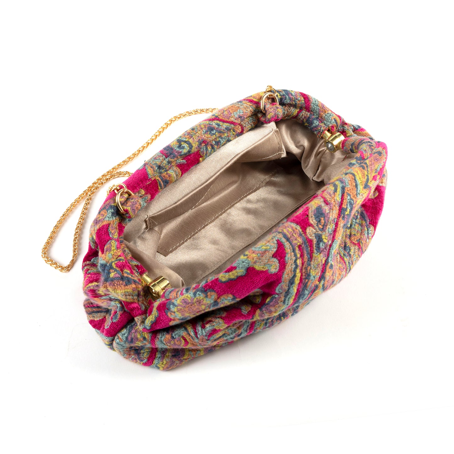 Serai Paisley Clutch Fuchsia