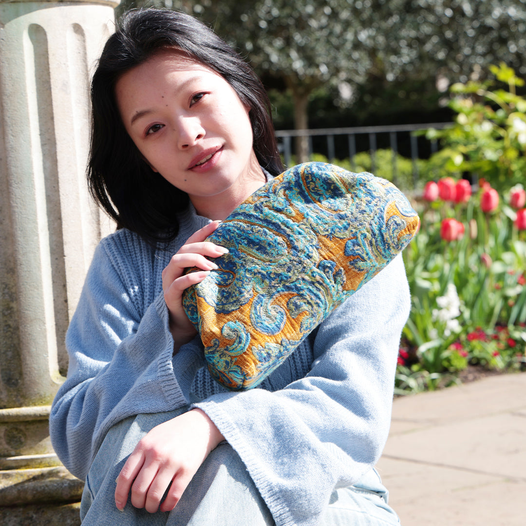 Serai Paisley Clutch Saffron Yellow