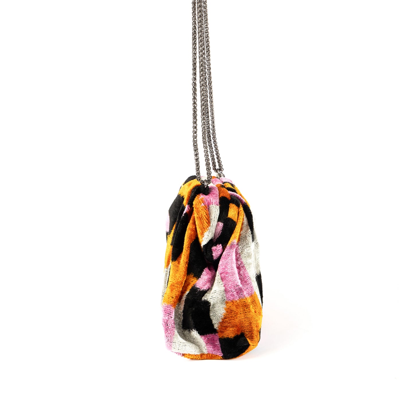 Victoria Ikat Multicolour Bag - Cream / Dusky / Pink / Ochre /Black