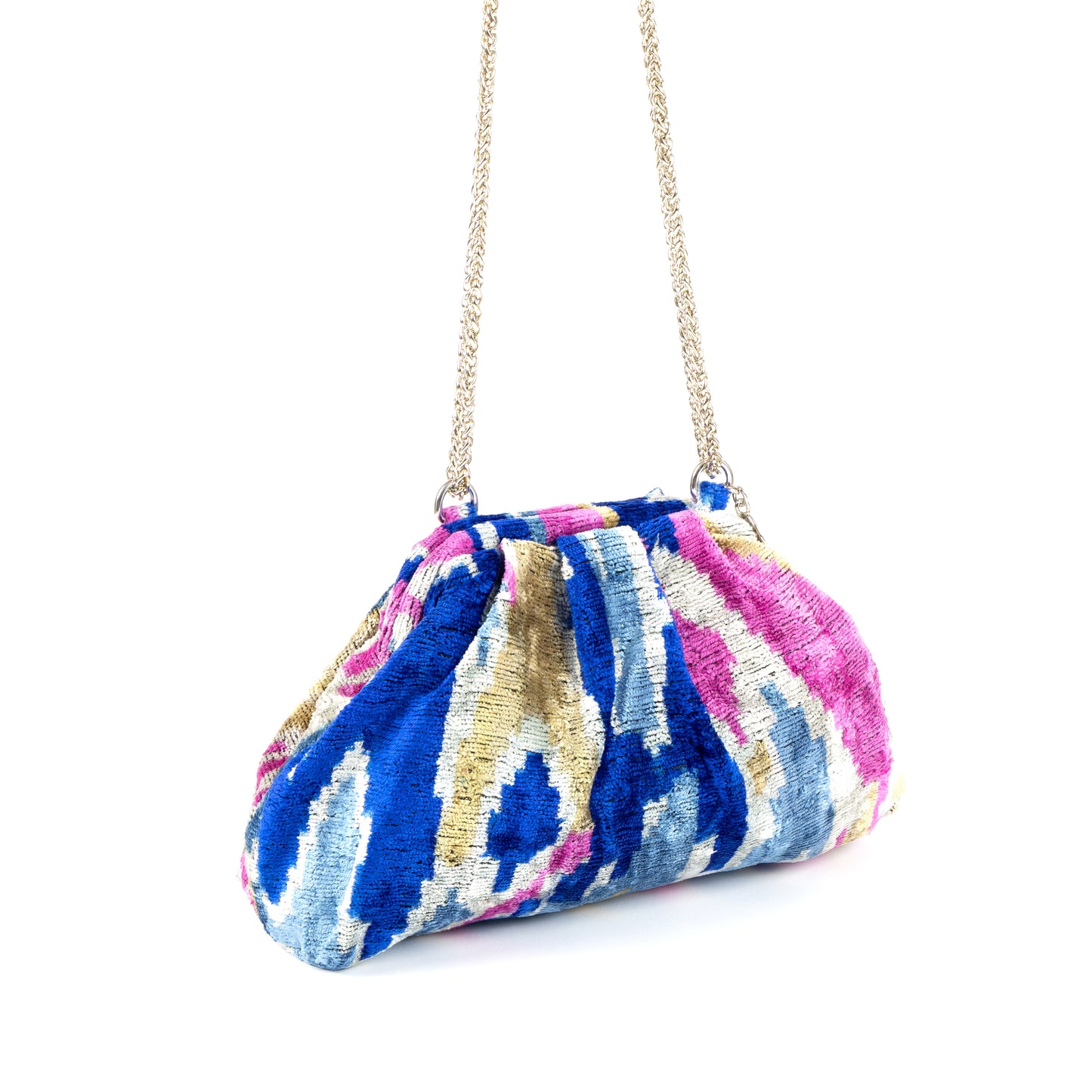 Victoria Ikat Multicolour Bag - Blue / Beige / Fuschia