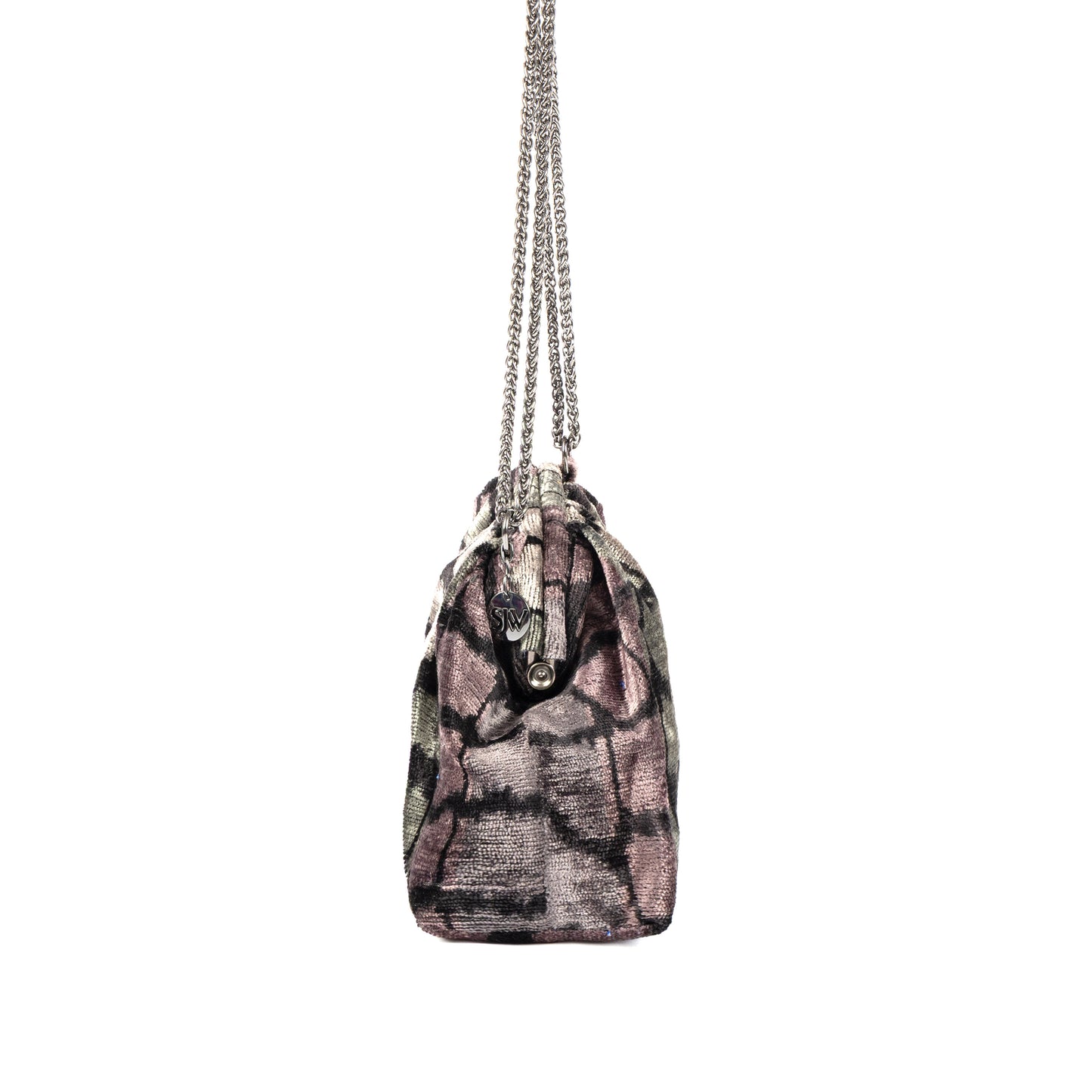 Victoria Ikat Multicolour Bag - Smoke  / Aubergine