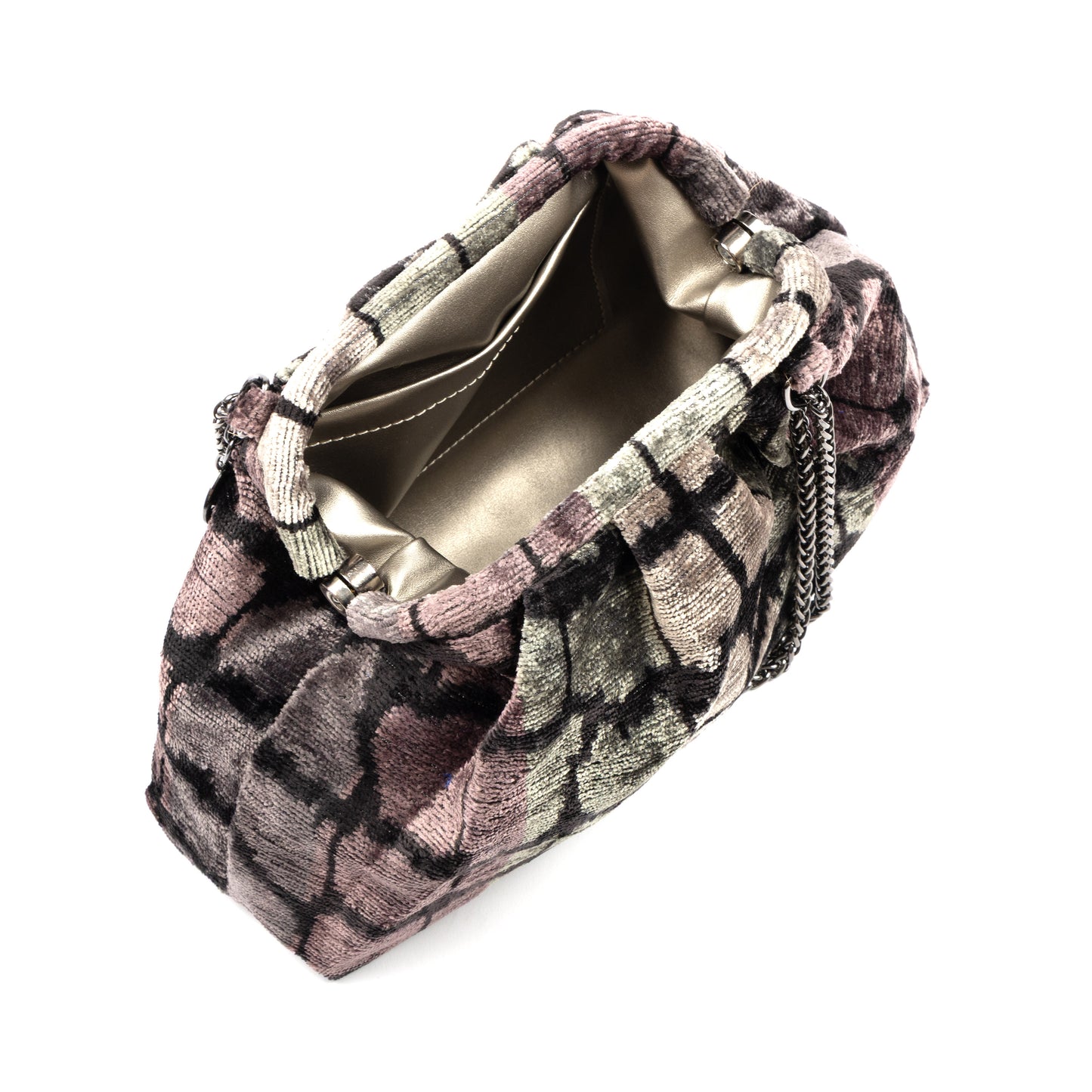 Victoria Ikat Multicolour Bag - Smoke  / Aubergine