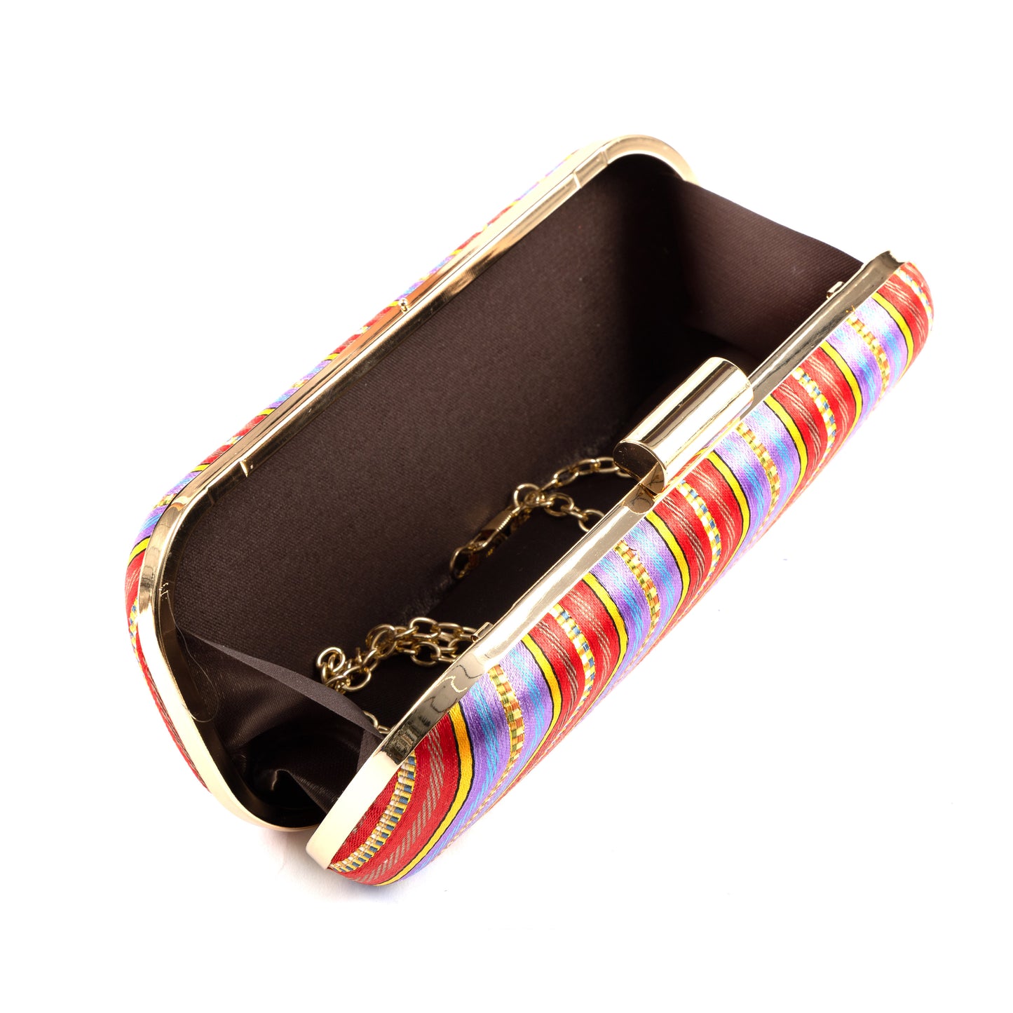 Antebi Minaudière - Lavender/Red/Yellow Stripes