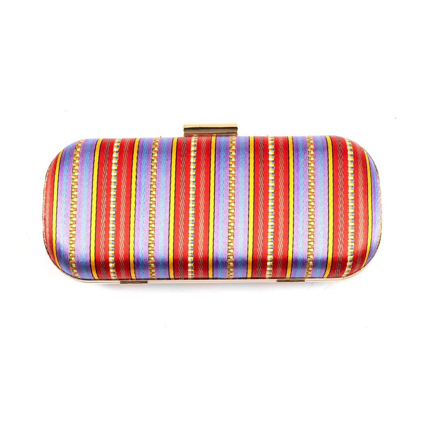 Antebi Minaudière - Lavender/Red/Yellow Stripes