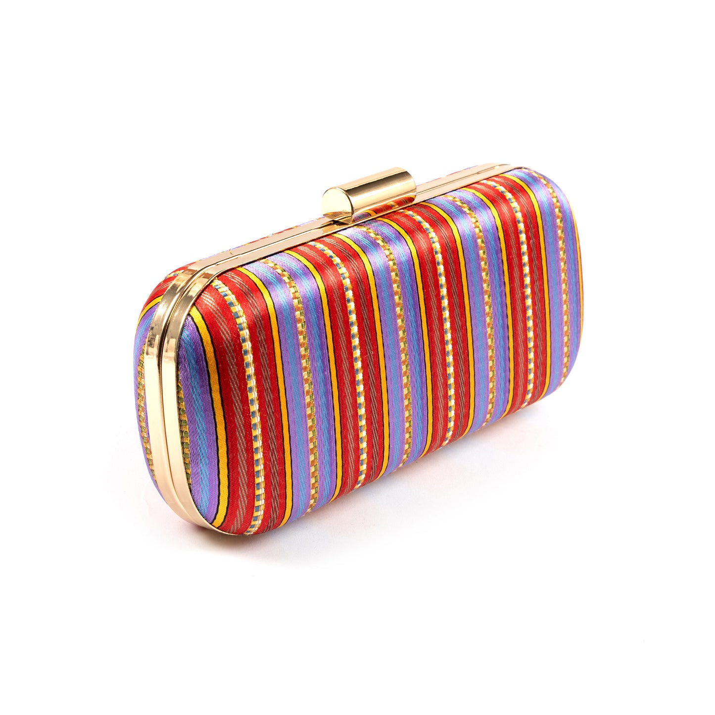 Antebi Minaudière - Lavender/Red/Yellow Stripes