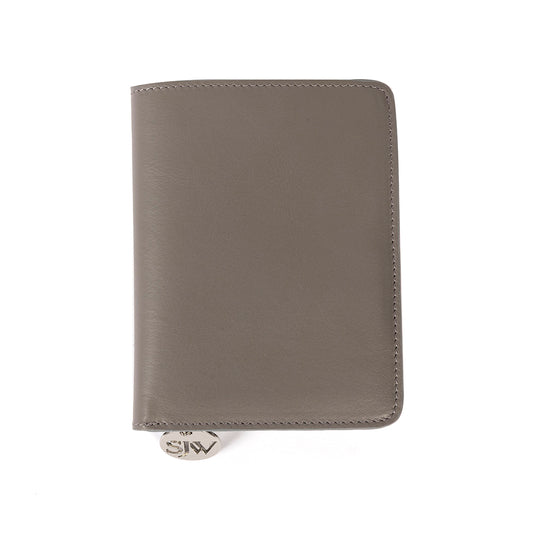 Alma Leather Travel Wallet-Grey