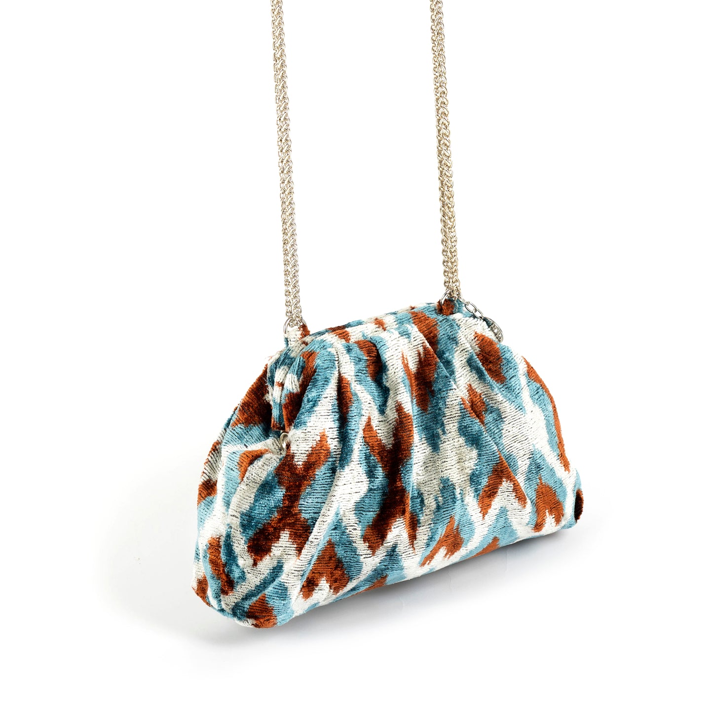 Victoria Ikat Bag Blue/Brown