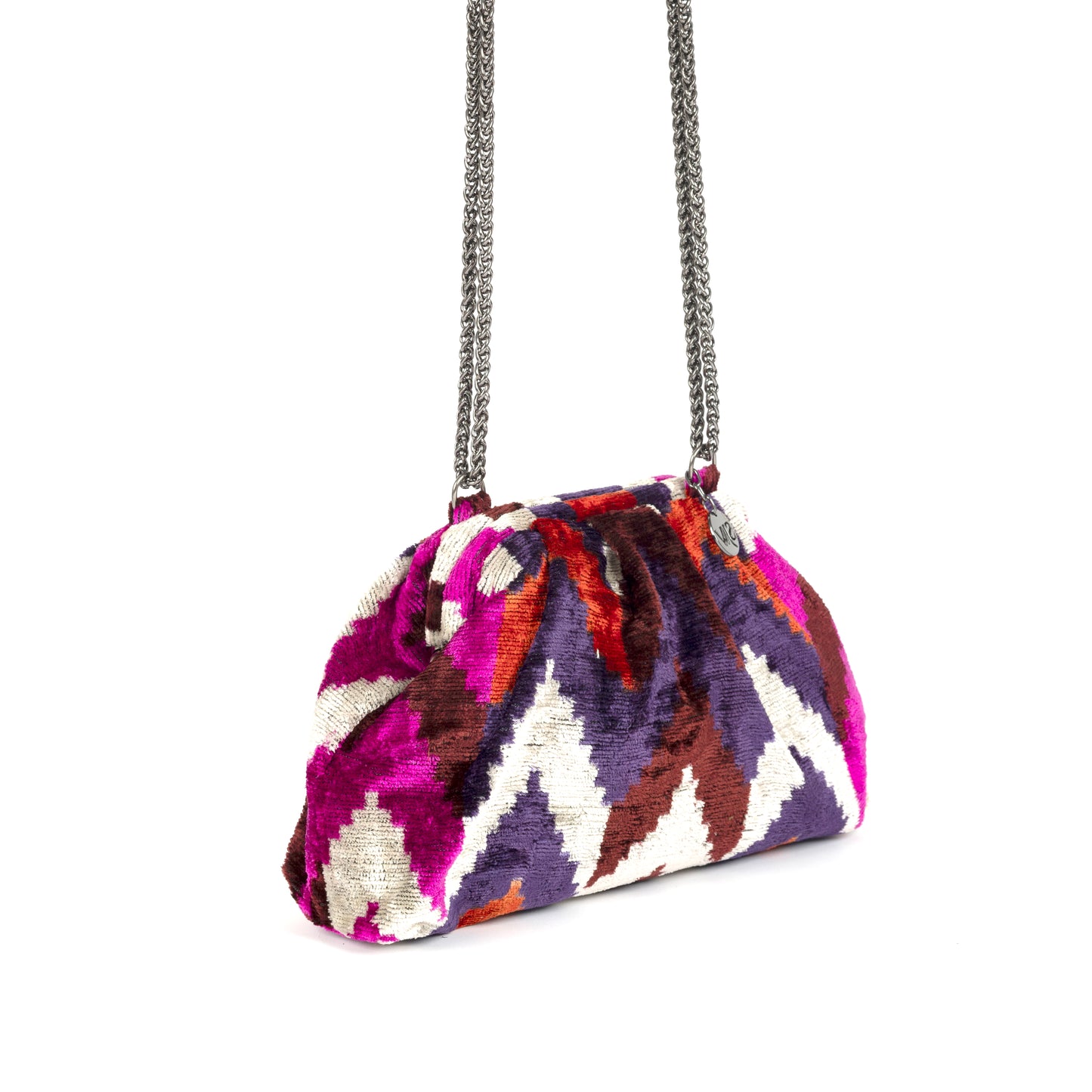 Victoria Ikat Bag Purple/Fuschia/Cream