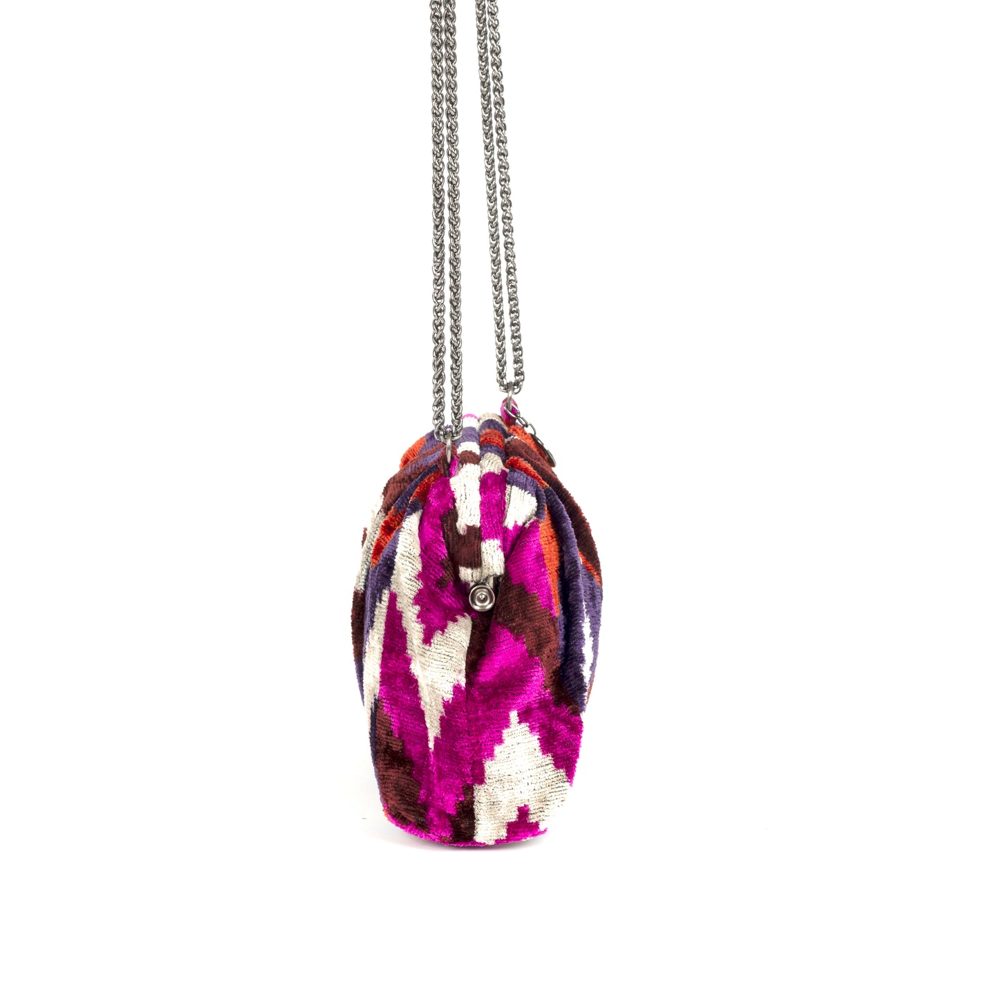 Victoria Ikat Bag Purple/Fuschia/Cream